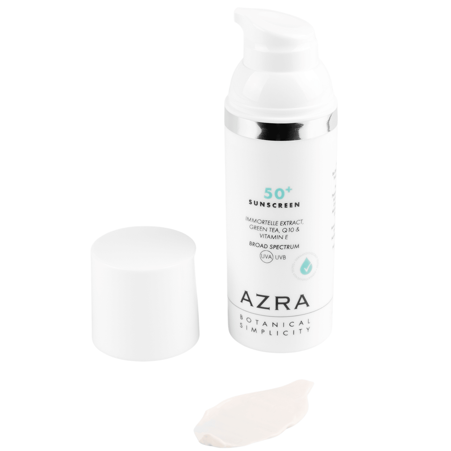 Sunscreen SPF50+ Immortelle, Green tea, Vitamin E & Q10 Antiaging Moisturizer