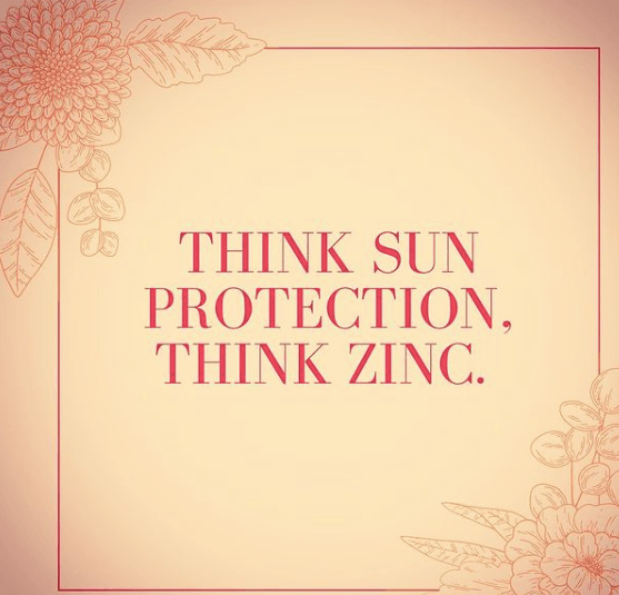 Think Sun Protection, Think Zinc!