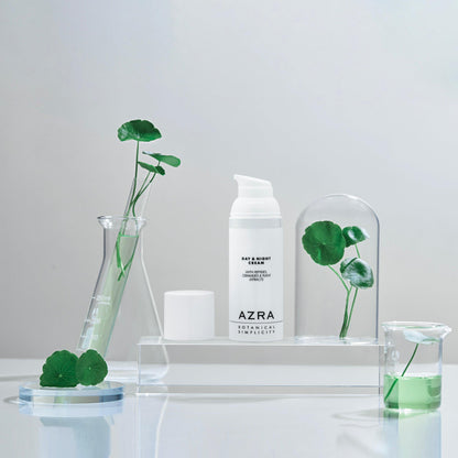 AZRA Botanical Simplicity DAY &amp; NIGHT CREAM Hydrating, Calming &amp; Plumping the Skin with Squalene, Ceramide &amp; Na - Hyaluronate 