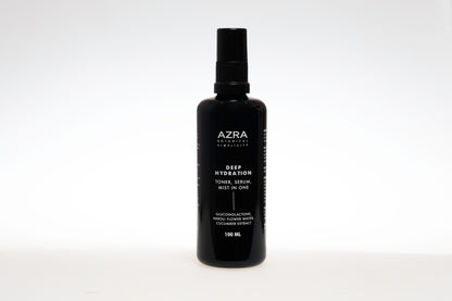 Deep Hydration product bottle on marble counter