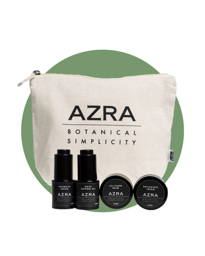 AZRA Botanical Simplicity Set- Complete Skincare Ritual – Travel-Friendly Essentials (4 x 15ml)